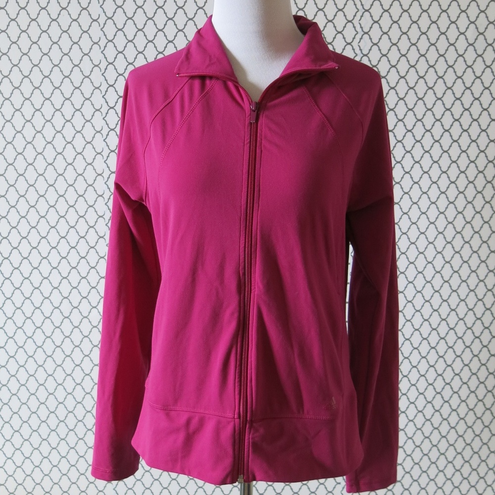 ADIDAS Full Zip Long Sleeve Athletic Sweater Jacket - Size Medium - Picture 2 of 6
